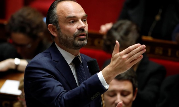 FILE PHOTO: French Prime Minister Edouard Philippe speaks during the questions to the government session at the National Assembly in Paris, France, November 27, 2018. REUTERS/Gonzalo Fuentes
