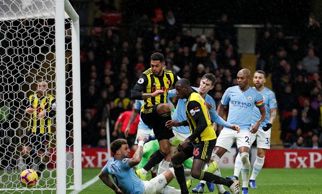 Soccer Football - Premier League - Watford v Manchester City - Vicarage Road, Watford, Britain - December 4, 2018 Watford's Abdoulaye Doucoure scores their first goal REUTERS/David Klein