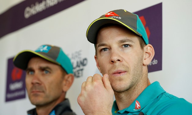 FILE PHOTO: Cricket- Cricket Australia Press Conference - Lord’s Cricket Ground, London, Britain - June 6, 2018 Australia head coach Justin Langer and Tim Paine during the press conference Action Images via Reuters/John Sibley/File Photo
