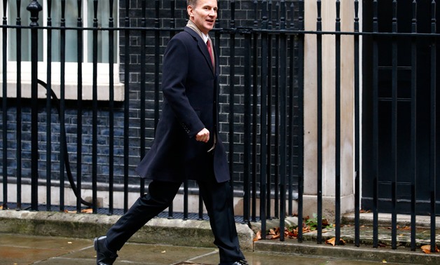 Britain's Foreign Secretary Jeremy Hunt arrives in Downing Street in London, Britain, November 28, 2018. REUTERS/Henry Nicholls
