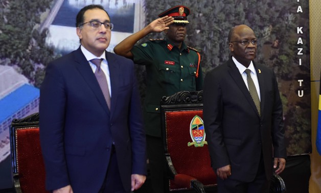 Egypt’s Prime Minister attended with the Tanzanian president the signing ceremony to build Stiegler’s Gorge dam in Tanzania – Egypt Today/Soliman al-Eteify