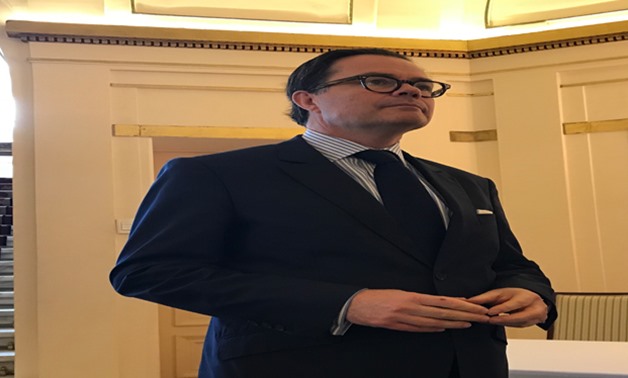 Ambassador of France to Egypt Stephane Romatet in a press conference in the French Embassy in Egypt to launch France.Fr in Arabic. December 12, 2018 - Egypt Today/Noha El Tawil 