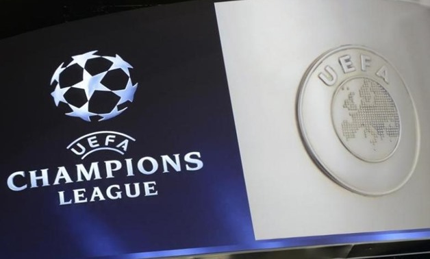 The UEFA Champions League logo is seen during the draw ceremony for the 2013/2014 Champions League Cup soccer competition at Monaco's Grimaldi Forum in Monte-Carlo August 29, 2013. REUTERS/Jean Pierre Amet 