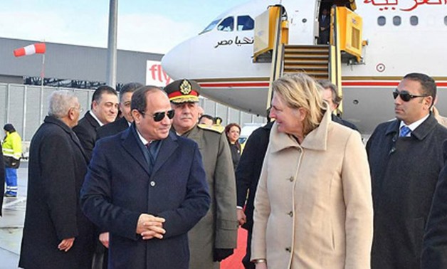 Sisi arrives at venue of Africa-Europe Forum - FILE