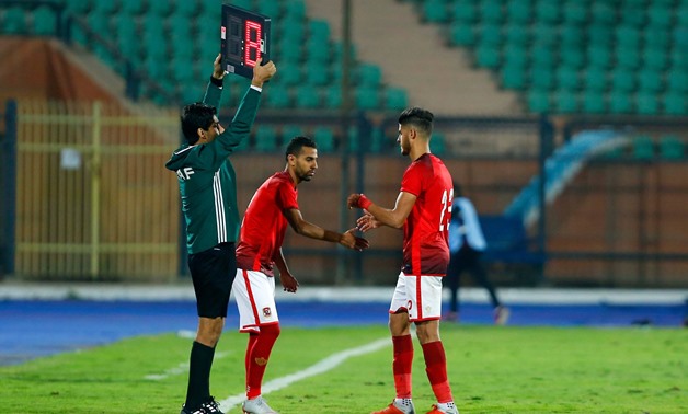 File- Moamen Zakaria replaced Ahmed El Sheikh against Noggom FC 