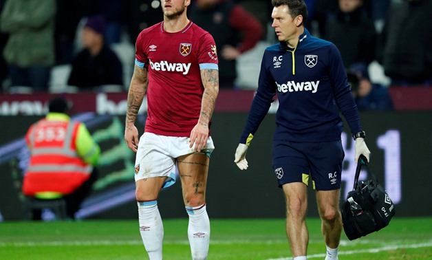 FILE PHOTO: Soccer - Premier League - West Ham United v Cardiff City - London Stadium, London, Britain - December 4, 2018 West Ham's Marko Arnautovic is substituted after sustaining an injury REUTERS/Eddie Keogh/File Photo
