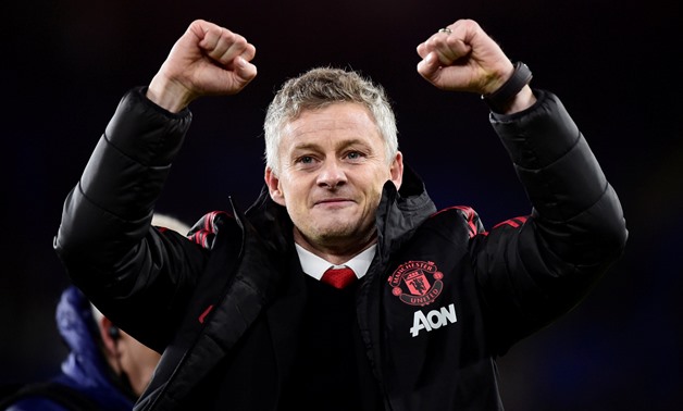 Soccer Football - Premier League - Cardiff City v Manchester United - Cardiff City Stadium, Cardiff, Britain - December 22, 2018 Manchester United interim manager Ole Gunnar Solskjaer celebrates after the match REUTERS/Rebecca Naden