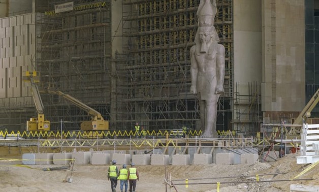 King Ramses Statue witness the construction works in GEM - Egypt Today