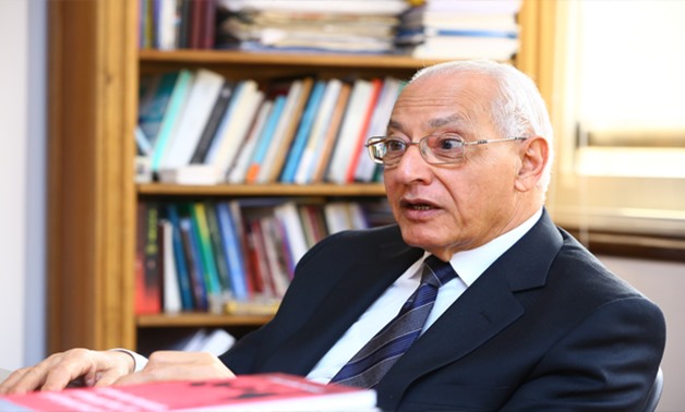 FILE - Former Dean of Political Science and Economics Faculty at Cairo University  and former Minister of Youth Ali El Din Helal - Hussein Talal 