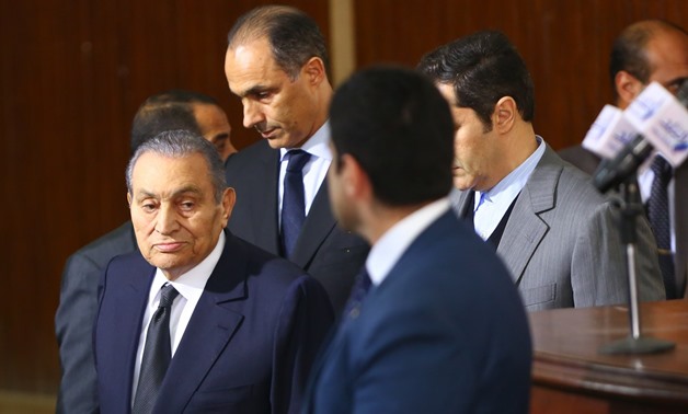 Former President Mohamed Hosni Mubarak enters Criminal Court to testify in “Border Intrusion” case on December 26, 2018. Egypt Today/Hussein Talal
