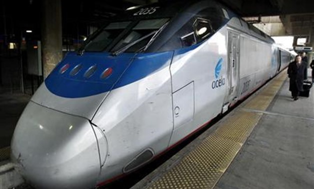 Amtrak's high speed Acela at Washington's Union Station seen after U.S. Vice President Joe Biden announced in Philadelphia that the U.S. government will dedicate $53 billion over six years to build new high-speed rail networks and make existing ones faste