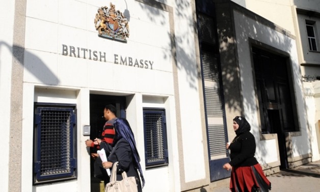 FILE - British embassy in Cairo  