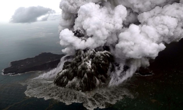 Anak Krakatoa is now just 110 metres high after losing two thirds of its height following the eruption that triggered the deadly tsunami

