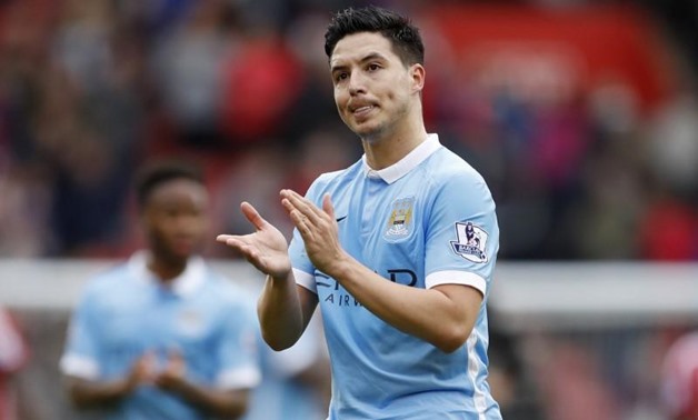 Manchester City's Samir Nasri applauds the fans at the end of the match Action Images via Reuters / John Sibley
