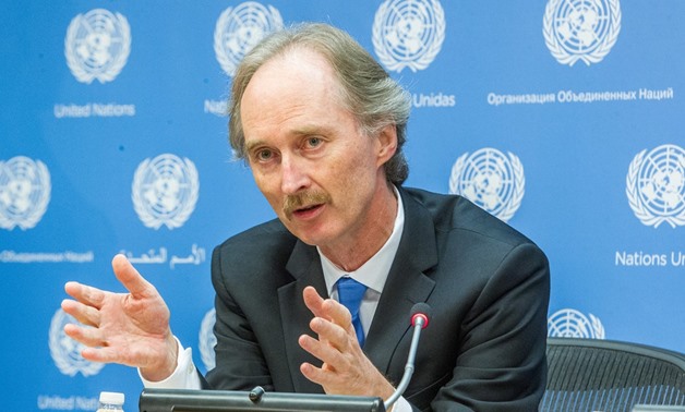 File - United Nations Special Envoy for Syria Geir O. Pedersen 