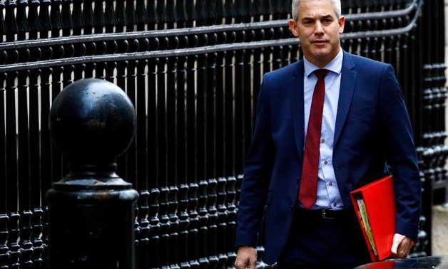 Britain's Secretary of State for Exiting the EU Stephen Barclay leaves Downing Street in London, Britain, November 28, 2018. 