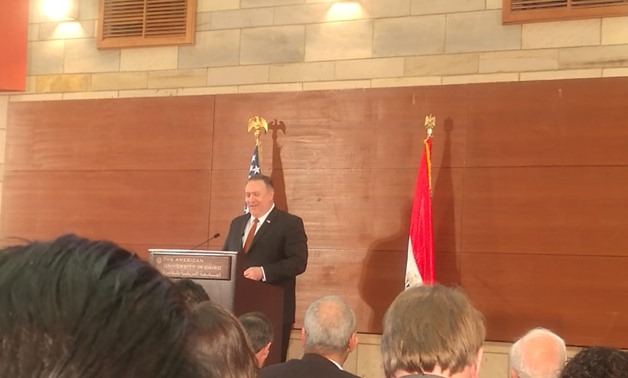 U.S. Secretary of State Mike Pompeo during the speech - Egypt Today