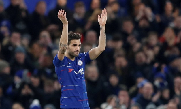 FILE PHOTO: Soccer Football - FA Cup Third Round - Chelsea v Nottingham Forest - Stamford Bridge, London, Britain - January 5, 2019 Chelsea's Cesc Fabregas applauds their fans as he leaves the pitch after being substituted Action Images via Reuters/Matthe