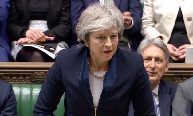 Britain's Prime Minister Theresa May speaks in the House of Commons in London on Jan 15, 2019 ahead of the meaningful vote on the Government's Brexit deal. (Photo: AFP/Mark Duffy/UK Parliament)