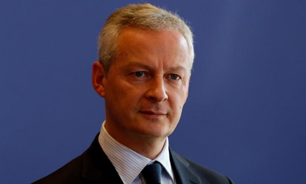 FILE PHOTO - French Finance Minister Bruno Le Maire attends a news conference about a report on French economy at the Bercy Finance ministry in Paris - Reuters 