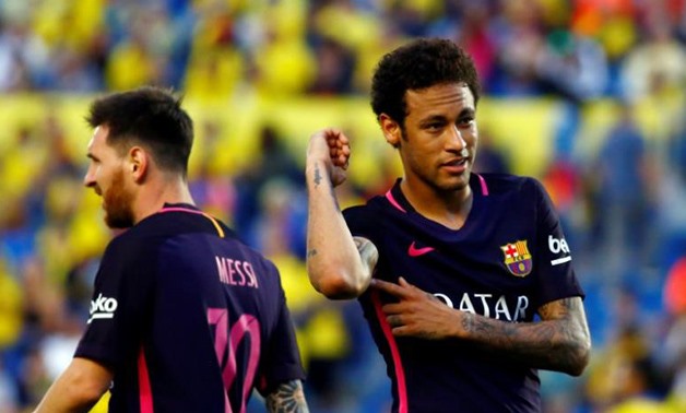 Barcelona’s Neymar celebrates scoring a goal - Reuters 