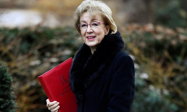 FILE PHOTO: Britain's Conservative Party's leader of the House of Commons Andrea Leadsom arrives at Downing Street in London, Britain, January 22, 2019. REUTERS/Toby Melville
