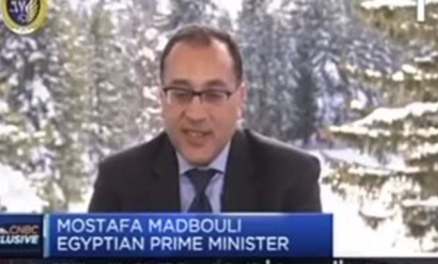 Egypt's Prime Minister Mustafa Madbouli during his interview with CNBC - Screen Shot from CNBC 