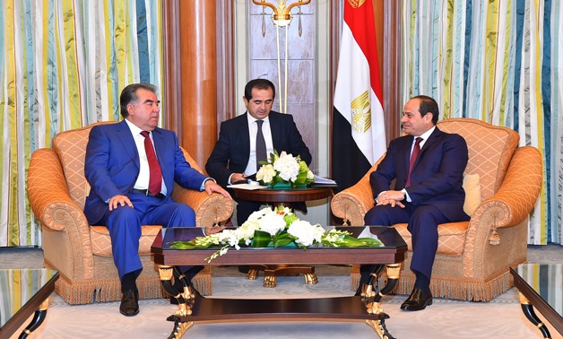 President Abdel Fatah al-Sisi (R) and Tajikistani President Emomali Rahmon (L) – press photo 