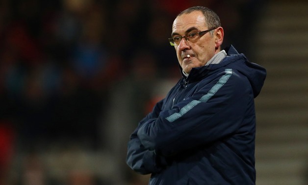 Soccer Football - Premier League - AFC Bournemouth v Chelsea - Vitality Stadium, Bournemouth, Britain - January 30, 2019 Chelsea manager Maurizio Sarri looks dejected REUTERS/Hannah McKay EDITORIAL USE ONLY. No use with unauthorized audio, video, data, fi