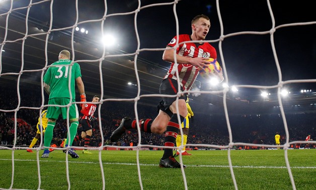 Soccer Football - Premier League - Southampton v Crystal Palace - St Mary's Stadium, Southampton, Britain - January 30, 2019 Southampton's James Ward-Prowse celebrates scoring their first goal Action Images via Reuters/Andrew Couldridge 