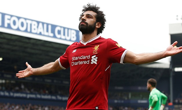 The Hawthorns, West Bromwich, Britain - April 21, 2018 Liverpool's Mohamed Salah celebrates scoring their second goal REUTERS/Andrew Yates