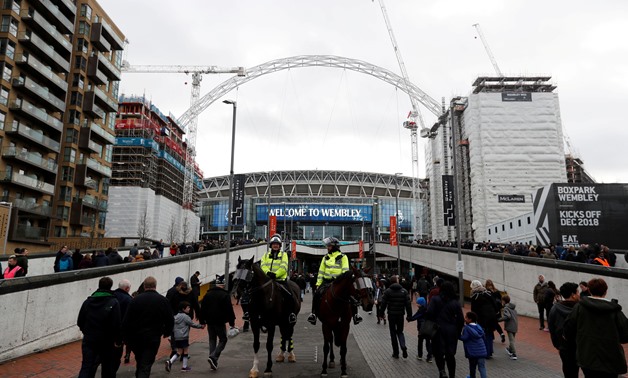 FILE PHOTO: General view of fans making their way to Wembley Stadium Wembley Stadium, London, Britain - Dec 29, 2018. Action Images via Reuters/Paul Childs/File Photo
