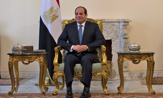 FILE - Egyptian President Abdel Fatah al-Sisi during his meeting with the U.S. Secretary of State Mike Pompeo in Cairo - Reuters