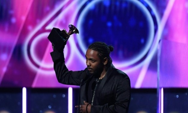 Kendrick Lamar -- shown receiving the Grammy for Best Rap Album for DAMN. during the 60th Annual Grammy Awards show on January 28, 2018 -- is the top nominee this year Kendrick Lamar -- shown receiving the Grammy for Best Rap Album for DAMN. during the 60