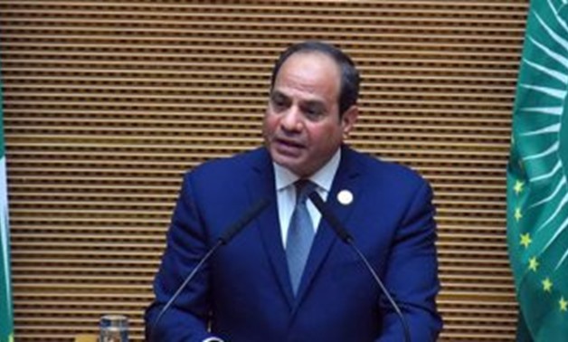 President Abdel Fatah al-Sisi in the 32nd African Union Summit held in Ethiopia, Addis Ababa. February 10, 2019. Press Photo 
