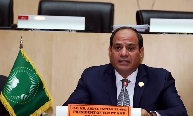 Abdel Fattah el-Sisi, President of Egypt and the incoming chairperson of the African Union (AU), attends a news conference during a closing of the 32nd Ordinary Session of the African Union annual summit in Addis Ababa, Ethiopia, February 11, 2019. REUTER