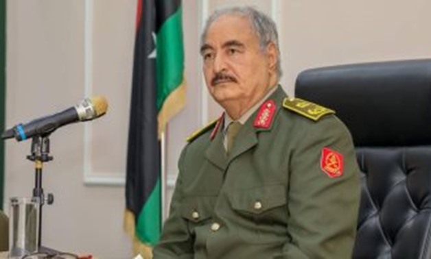 FILE - Commander-in-Chief of the National Libyan Army Khalifa Hafter
