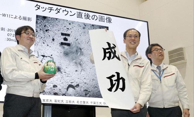The spacecraft’s landing on the asteroid Ryugu, just 900 meters (3,000 feet) in diameter, came after an initial attempt in October was delayed because it was difficult to pick a landing spot on the asteroid’s rocky surface - Mandatory credit Kyodo/via REU