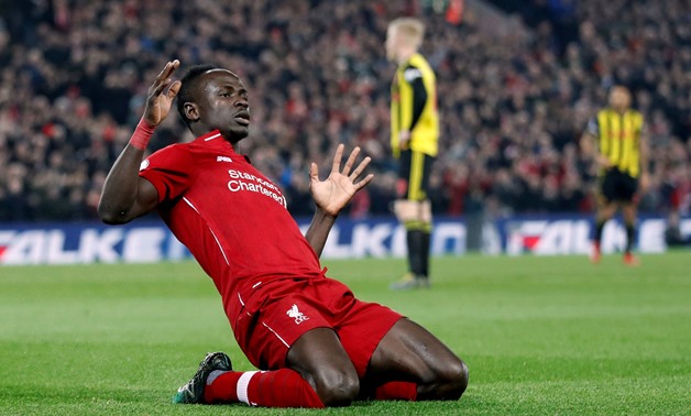 Soccer Football - Premier League - Liverpool v Watford - Anfield, Liverpool, Britain - February 27, 2019 Liverpool's Sadio Mane celebrates scoring their first goal Action Images via Reuters/Carl Recine
