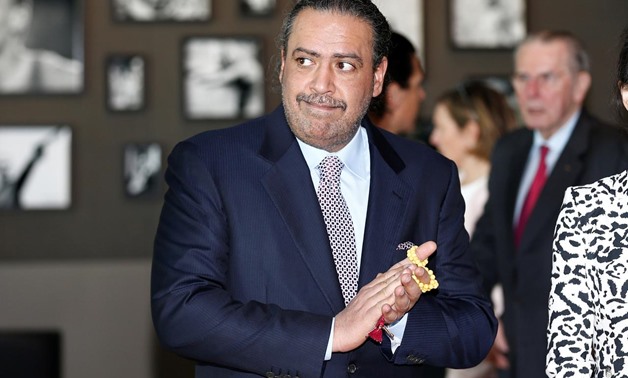 FILE PHOTO: Sheikh Ahmad Al-Fahad Al-Sabah of Kuwait takes part in a ceremony at the Olympic Museum in Lausanne, Switzerland, January 18, 2017.
