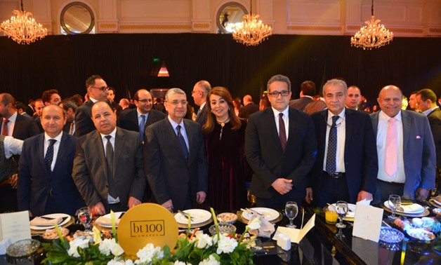 Line up of cabinet ministers honored at BT100 annual award ceremony - Photo by Egypt Today 