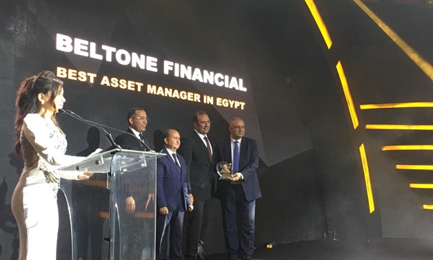 Bassem Azab, CEO Beltone Financial, Beltone Financial, received the bt100 crystal award.