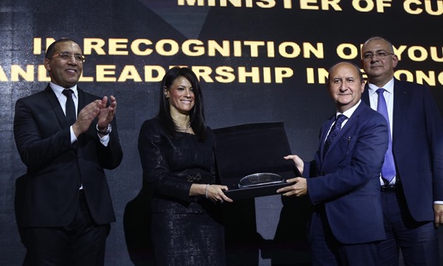 Tourism Minister Rania al-Mashat honoured in bt100 awards ceremony. March 4, 2019. 