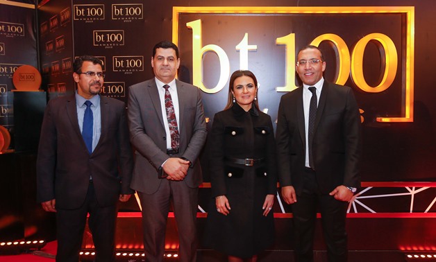 Investment and International Cooperation Minister Sahar Nasr honoured in bt100 awards ceremony. March 4, 2019. 