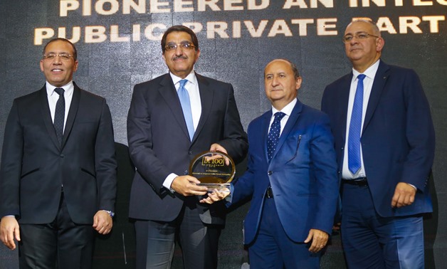 Chairman of e-Finance Ibrahim Sarhan received the bt100 crystal award on behalf of e-Finance for their pioneering role in an integrated Public Private Partnership. March 4, 2019. 