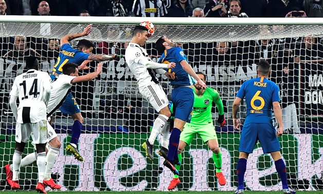 Soccer Football - Champions League - Round of 16 Second Leg - Juventus v Atletico Madrid - Allianz Stadium, Turin, Italy - March 12, 2019 Juventus' Cristiano Ronaldo scores their second goal REUTERS/Massimo Pinca
