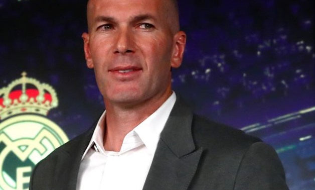Soccer Football - Real Madrid Press Conference - Santiago Bernabeu, Madrid, Spain - March 11, 2019 New Real Madrid coach Zinedine Zidane after the press conference REUTERS/Susana Vera
