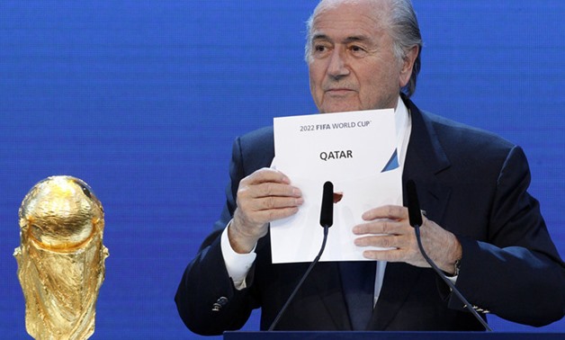 Then-FIFA president Sepp Blatter announces Qatar as host nation for the 2022 World Cup. (Reuters: Christian Hartmann)