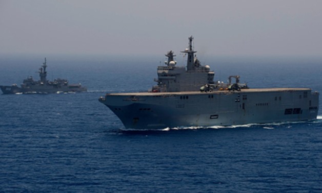 Egypt, France joint naval military exercise. (Photo Courtesy of Spokesman of the Egyptian Armed Forces Facebook page)
