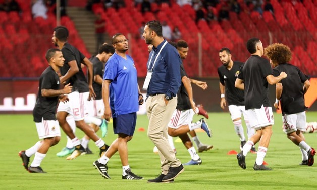 File- Mido during warm up against Al-Ahli, Al Wehda twitter account
